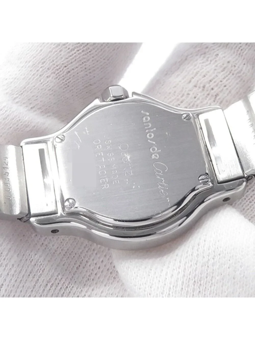 Cartier Santos Octagon SM Watch Ivory Dial Quartz